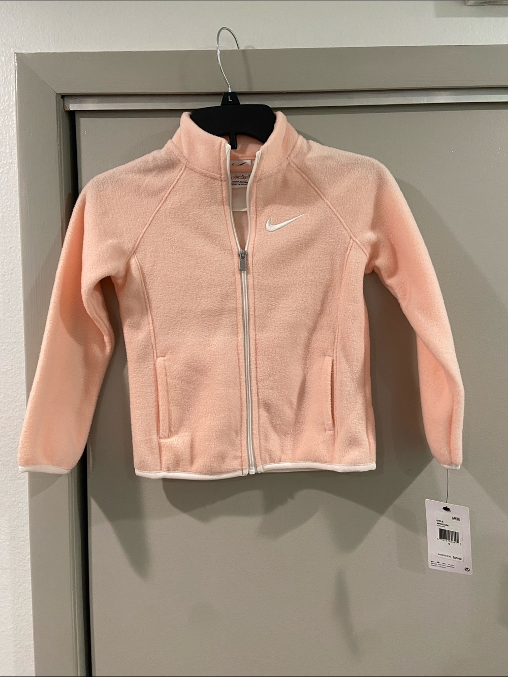 Nike Light Pink Fleece Zip-Up Jacket